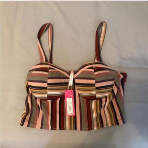 Striped Multicolor Crop Top